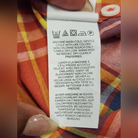 NWT J. Crew Men's Multicolor Plaid Shirt, sz MD - Picture 7 of 10